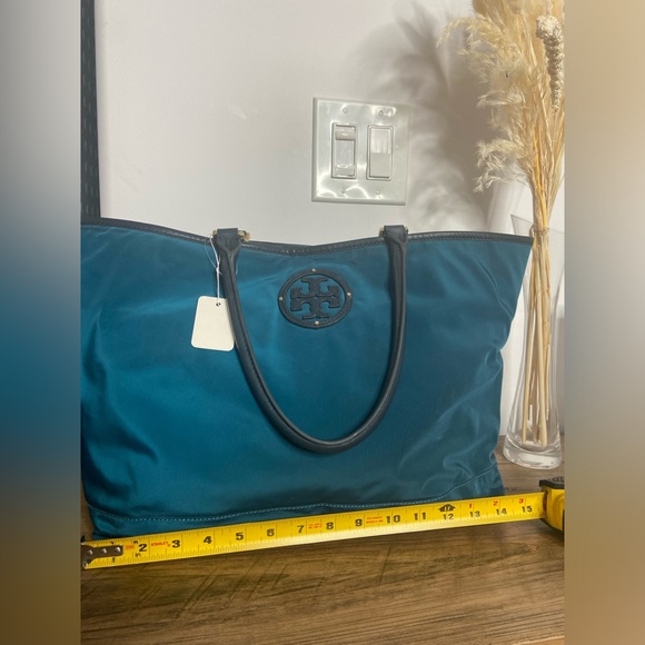Tory Burch Tote—Teal Nylon - Picture 5 of 8